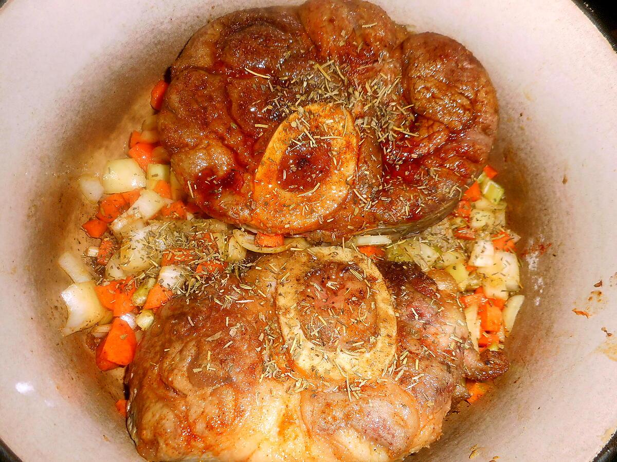 recette Jarret de boeuf façon osso bucco