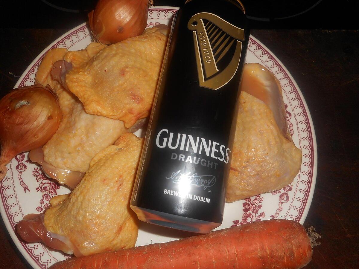 recette Cocotte de poulet à la guinness