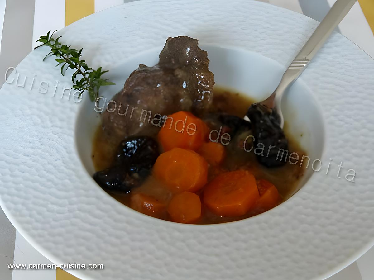 recette Joue de boeuf aux carottes et aux pruneaux