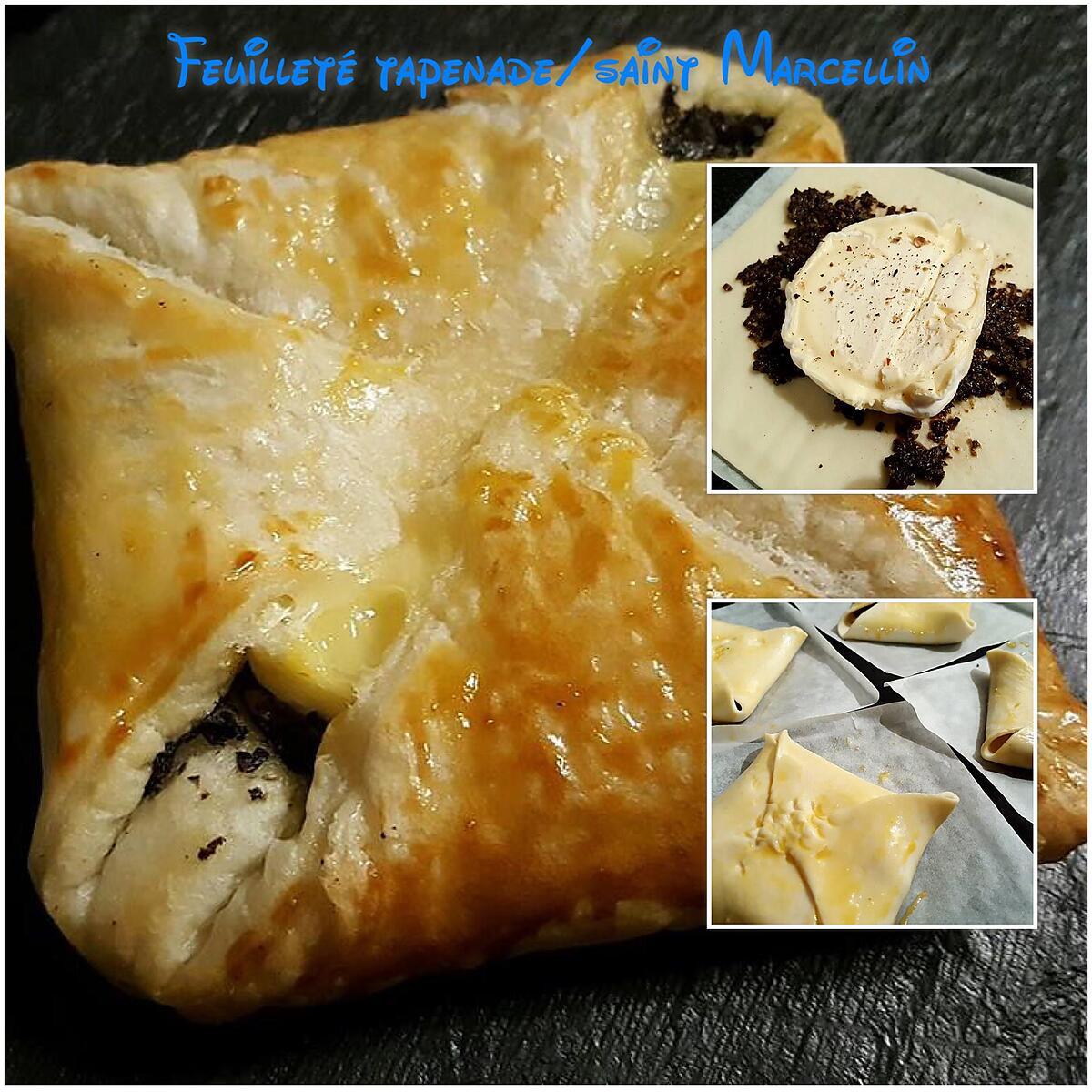 recette Feuilletés à la tapenade et au saint Marcellin