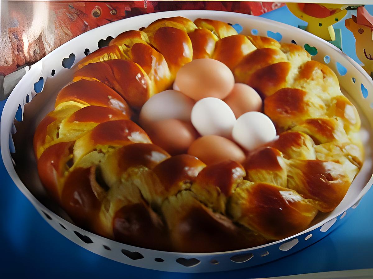 recette Brioche de Pâques tressée ( Très bien aussi pour le repas de comunion )