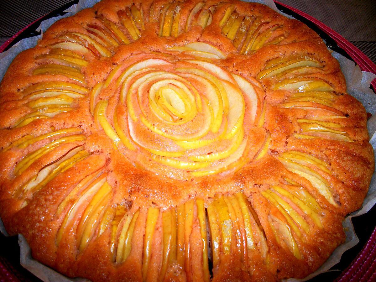 recette TARTE AUX POMMES  REVISITÉE AVEC UNE PÂTE A GÂTEAU