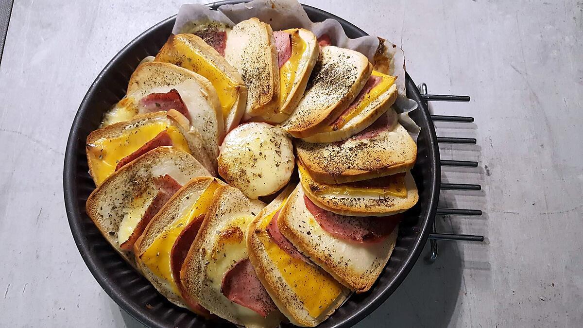 recette gâteau de pain de mie -tomates et mozzarella