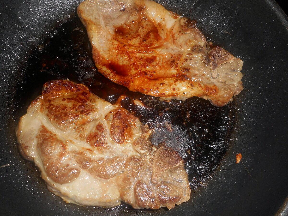 recette Cote de porc façon raclette