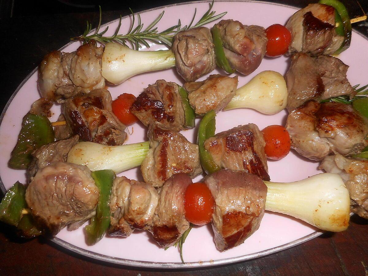 recette Brochettes de gigot au romarin