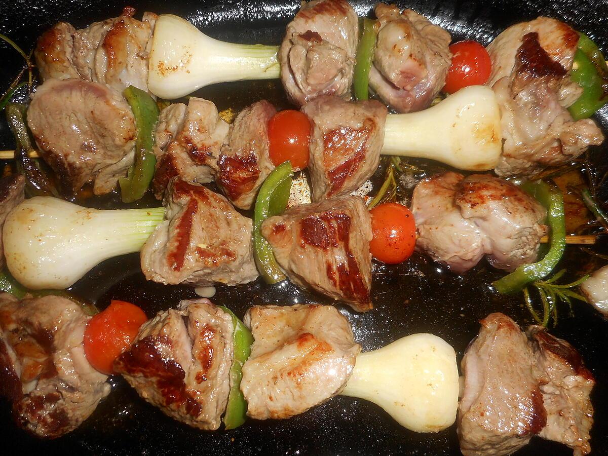 recette Brochettes de gigot au romarin