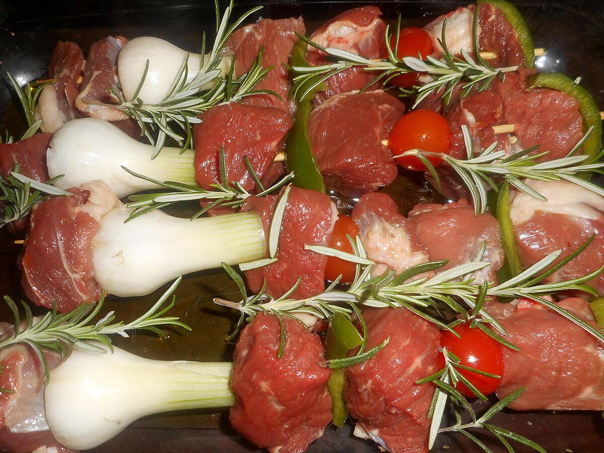 recette Brochettes de gigot au romarin