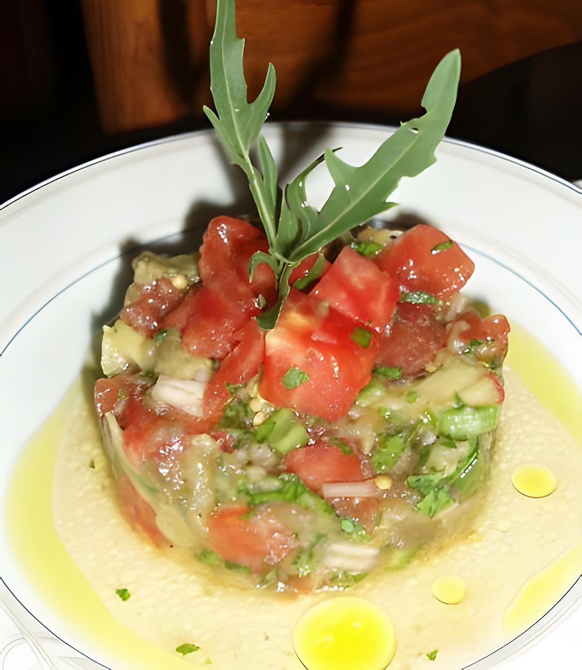 recette Salade tiède d'aubergine