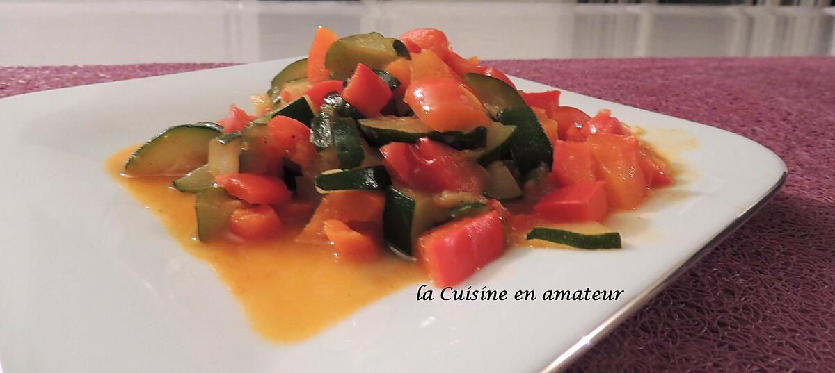 recette Duos de poivrons et courgettes aux épices