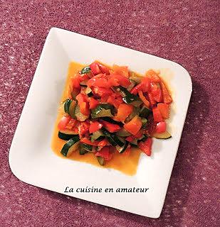 recette Duos de poivrons et courgettes aux épices