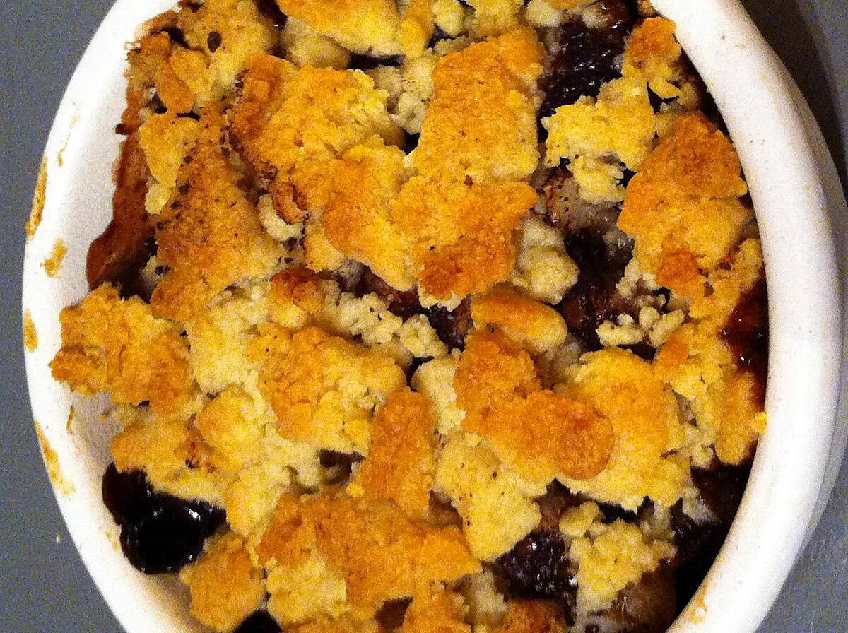 recette Crumble poire chocolat