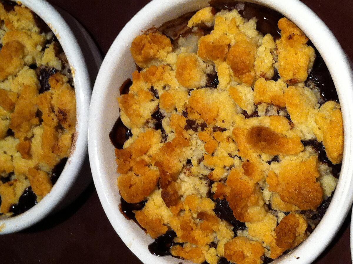 recette Crumble poire chocolat