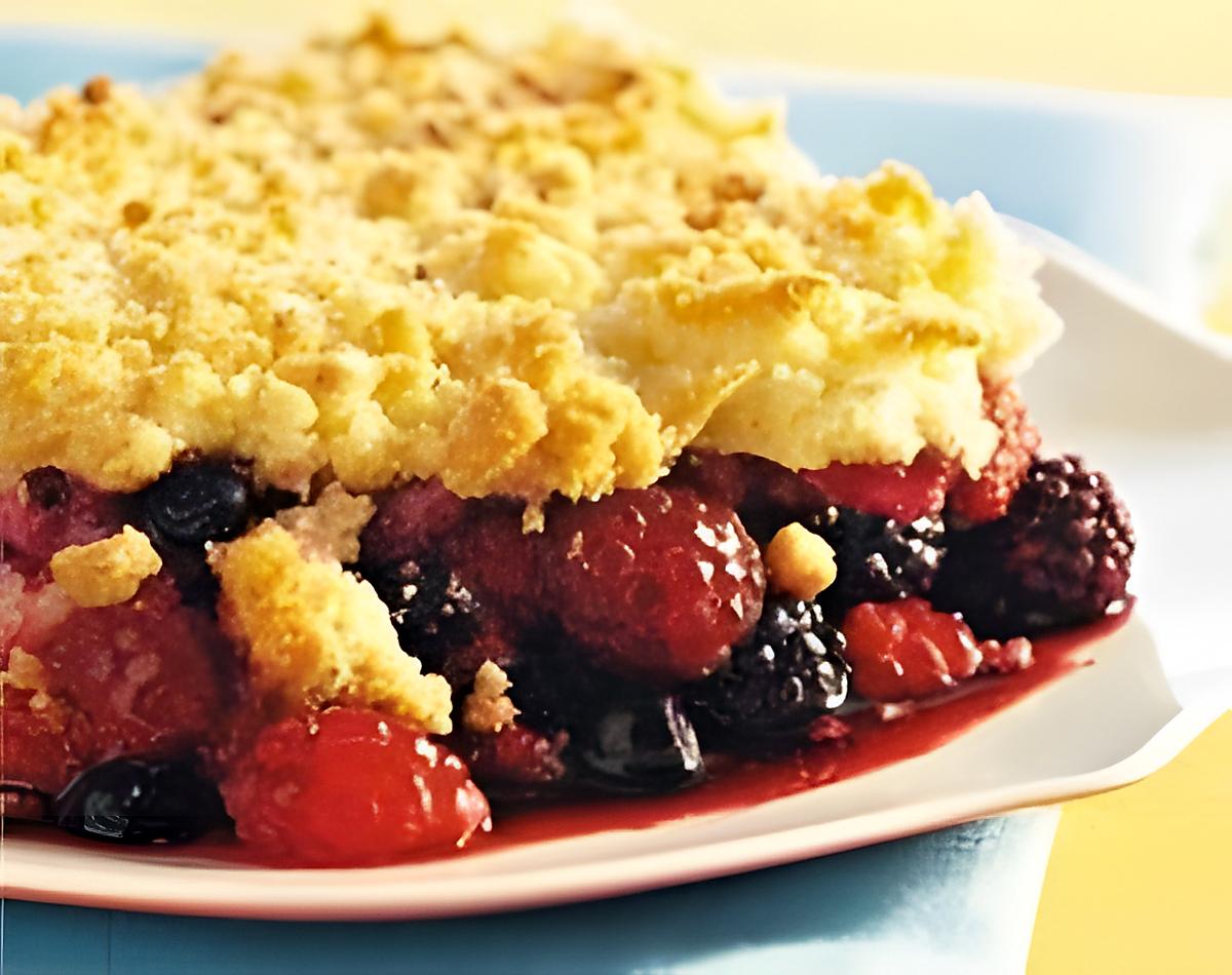 recette Crumbles aux fruits rouges