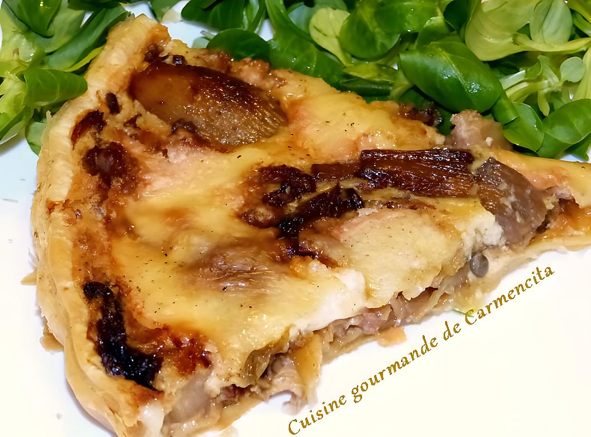 recette Tarte au Maroilles endives et échalotes confites