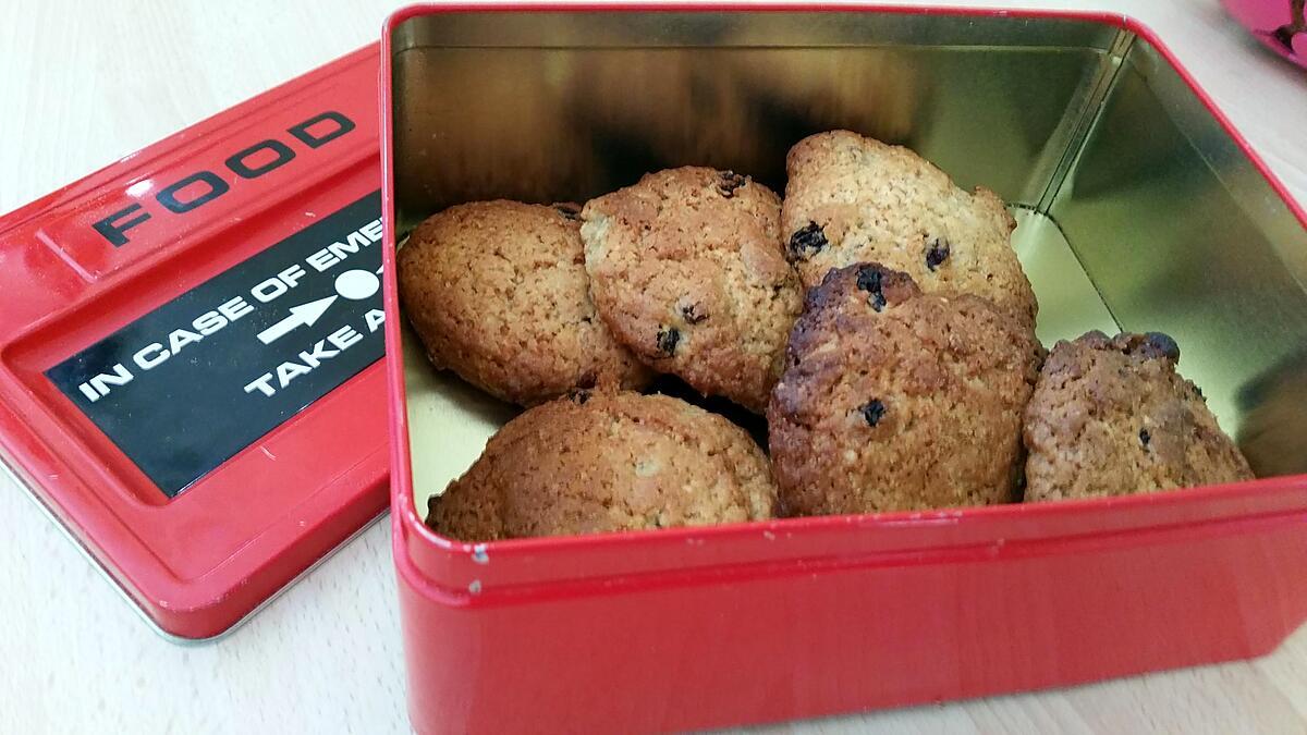 recette Cookies moelleux au lemon curd et raisins