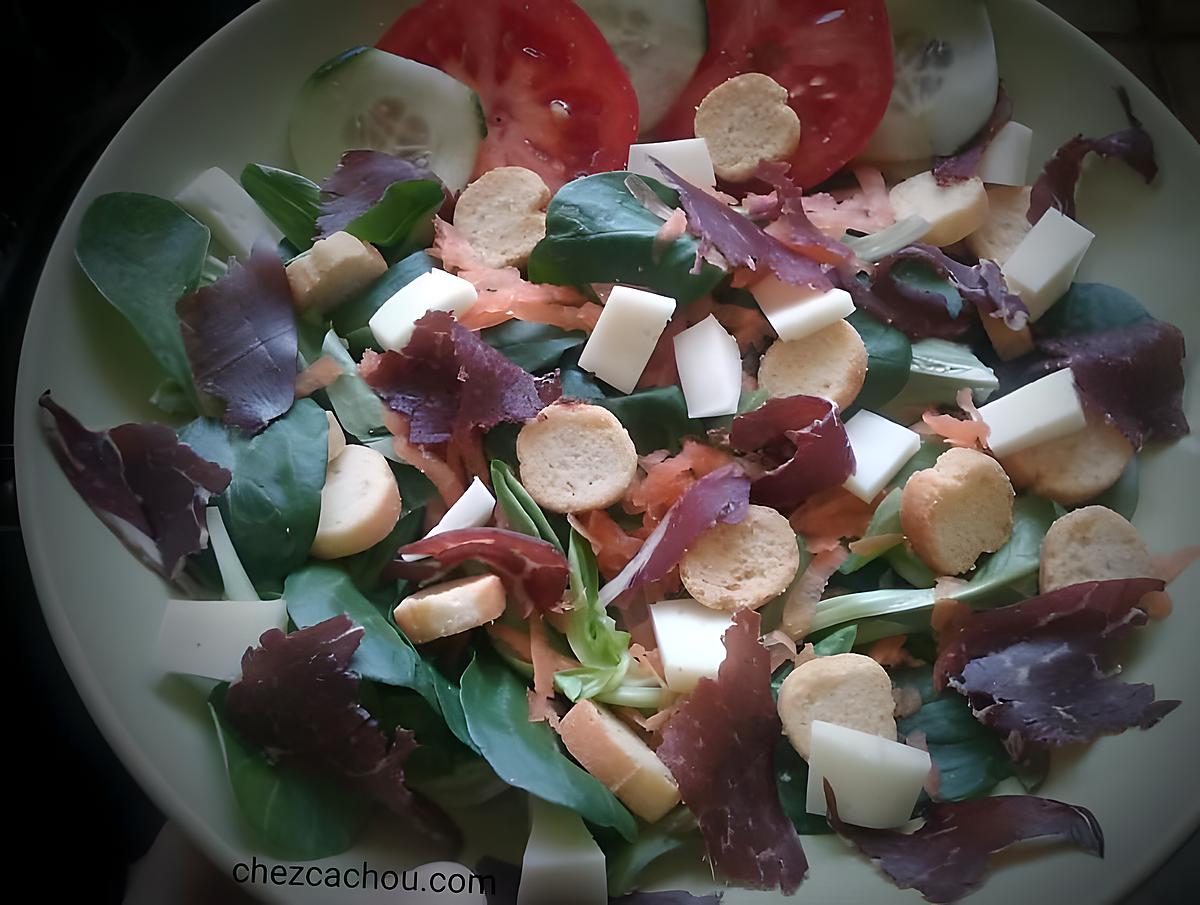 recette Salade composée au boeuf séché