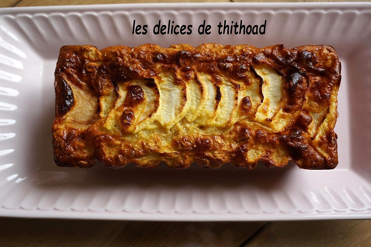 recette cake aux pommes et flocons d'avoine