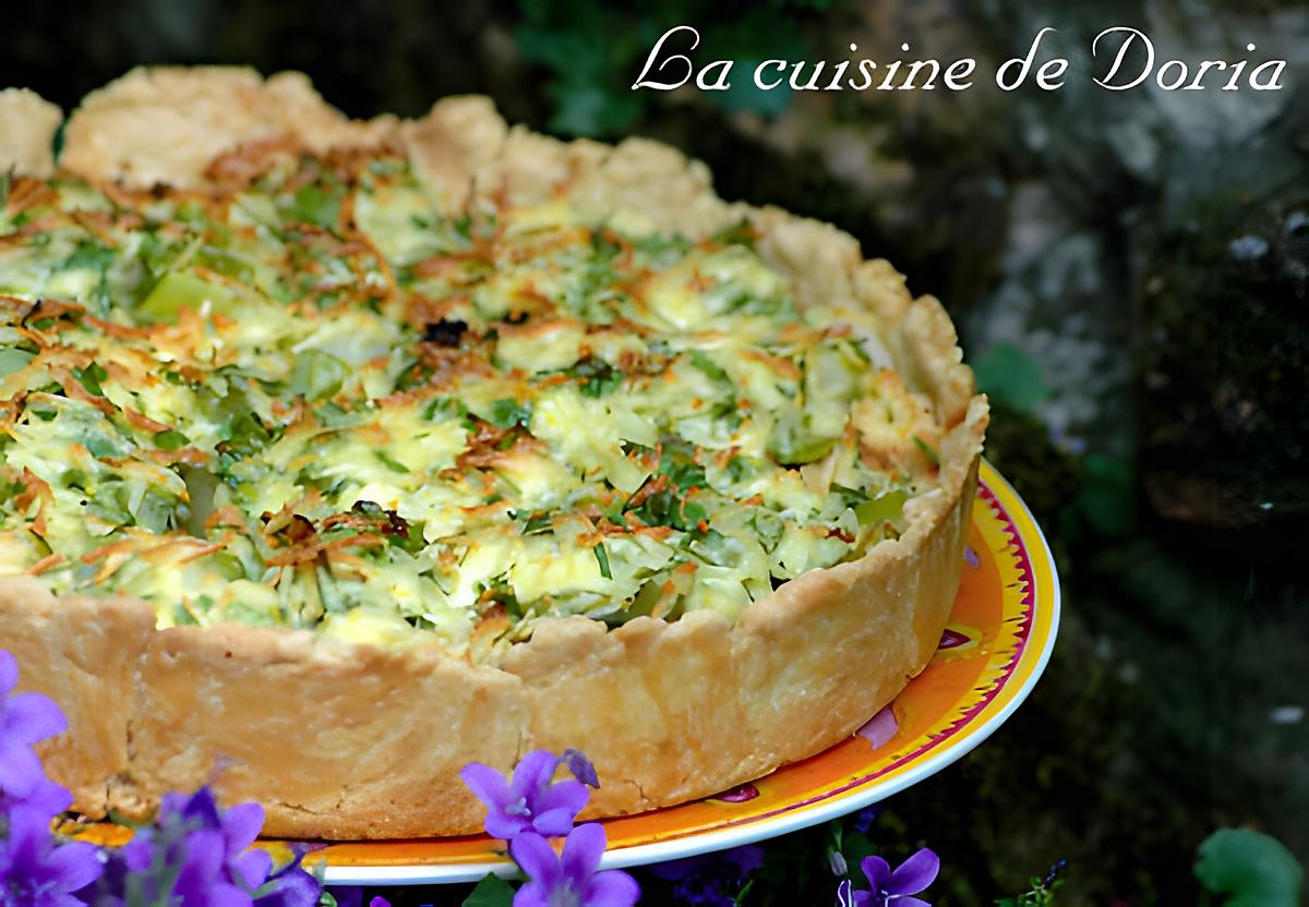 recette Tarte au poulet et poireaux