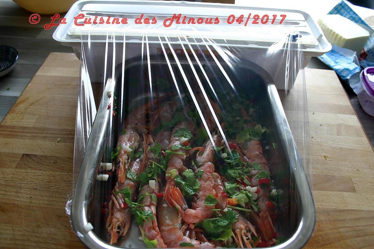 recette Crevettes Grillées Marinade Ail Citron Coriandre