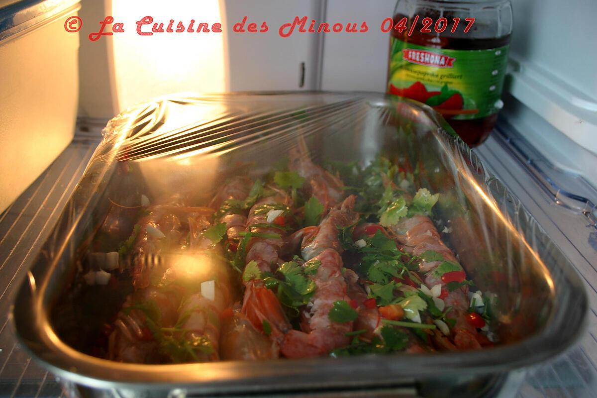 recette Crevettes Grillées Marinade Ail Citron Coriandre