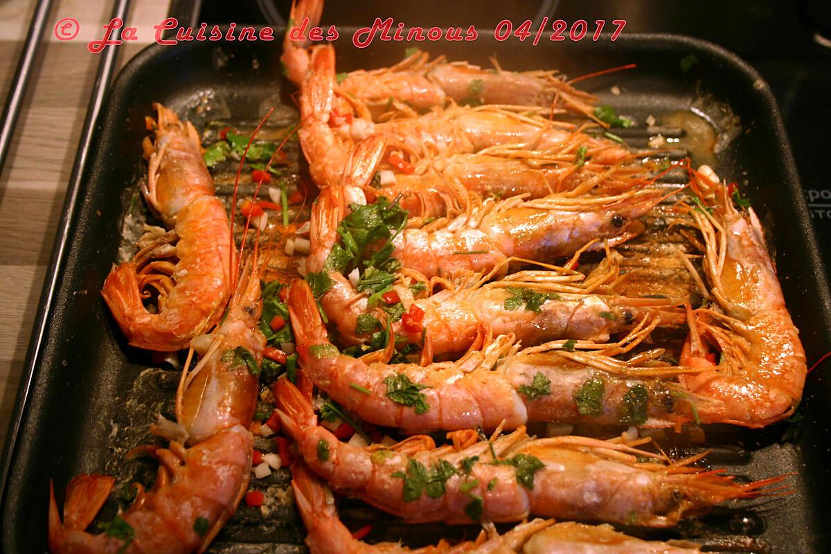 recette Crevettes Grillées Marinade Ail Citron Coriandre