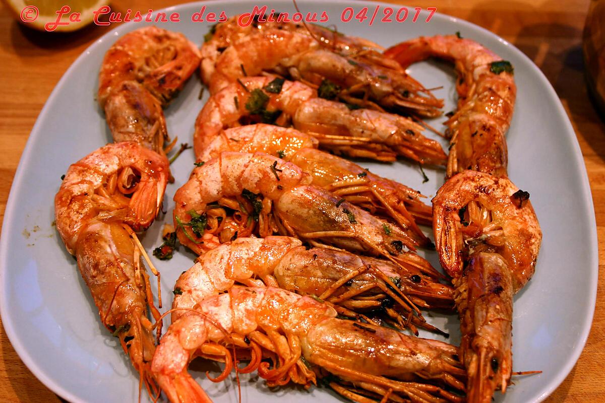 recette Crevettes Grillées Marinade Ail Citron Coriandre