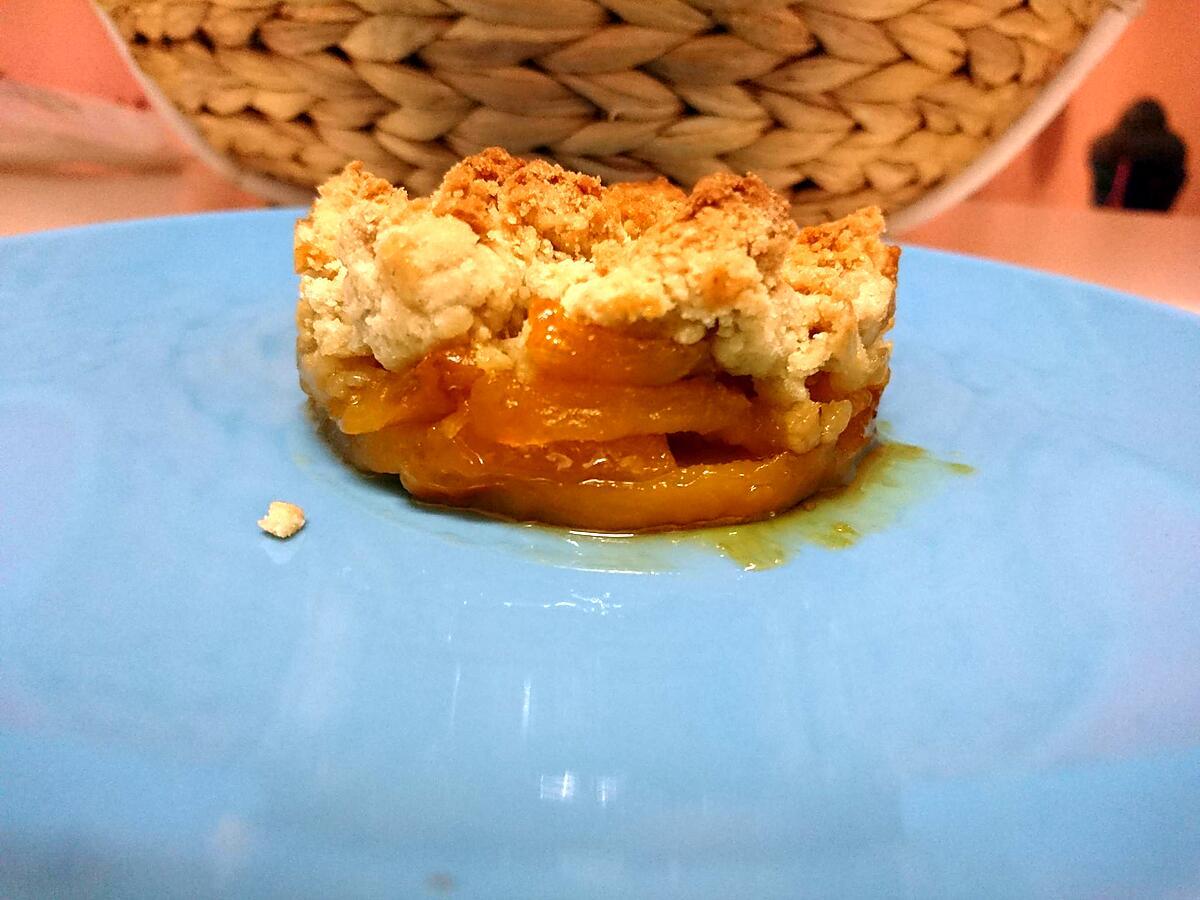 recette Crumble de mangue caramélisée à la tonka