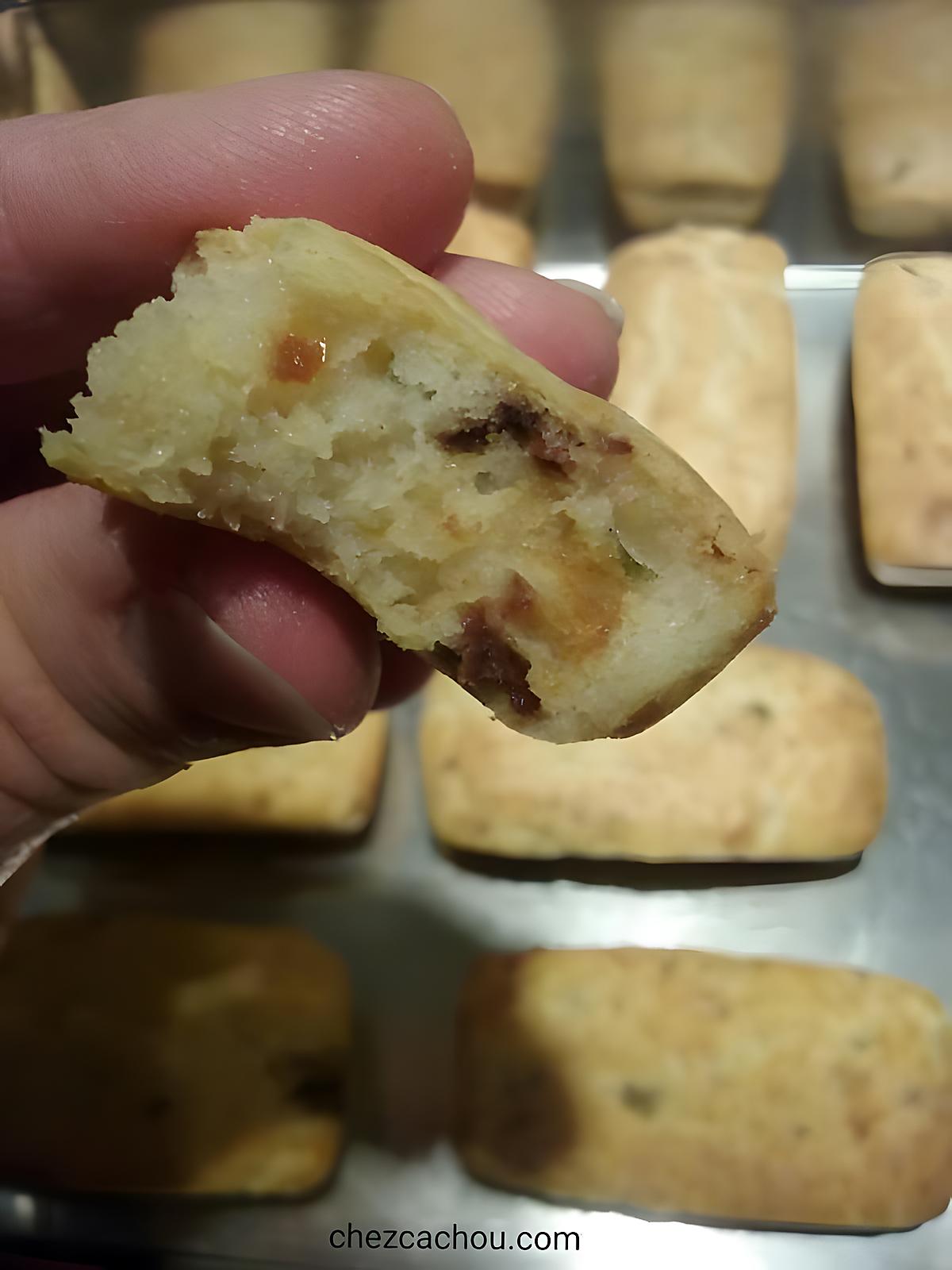 recette Financiers salés au chèvre et tomates séchées