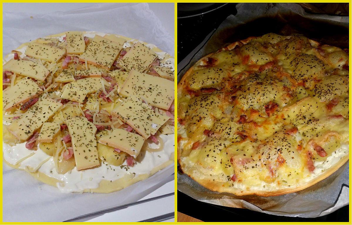 recette Pizza façon tartiflette