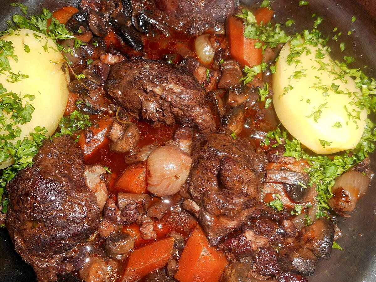 recette Joues de porc à la bourguignonne