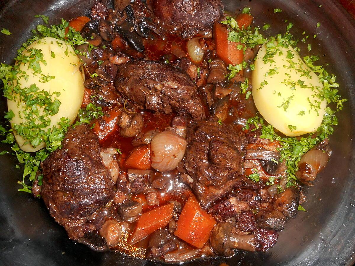 recette Joues de porc à la bourguignonne