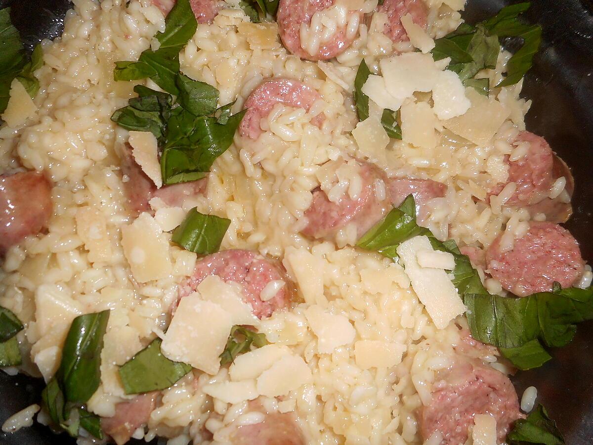 recette Risotto aux saucisses