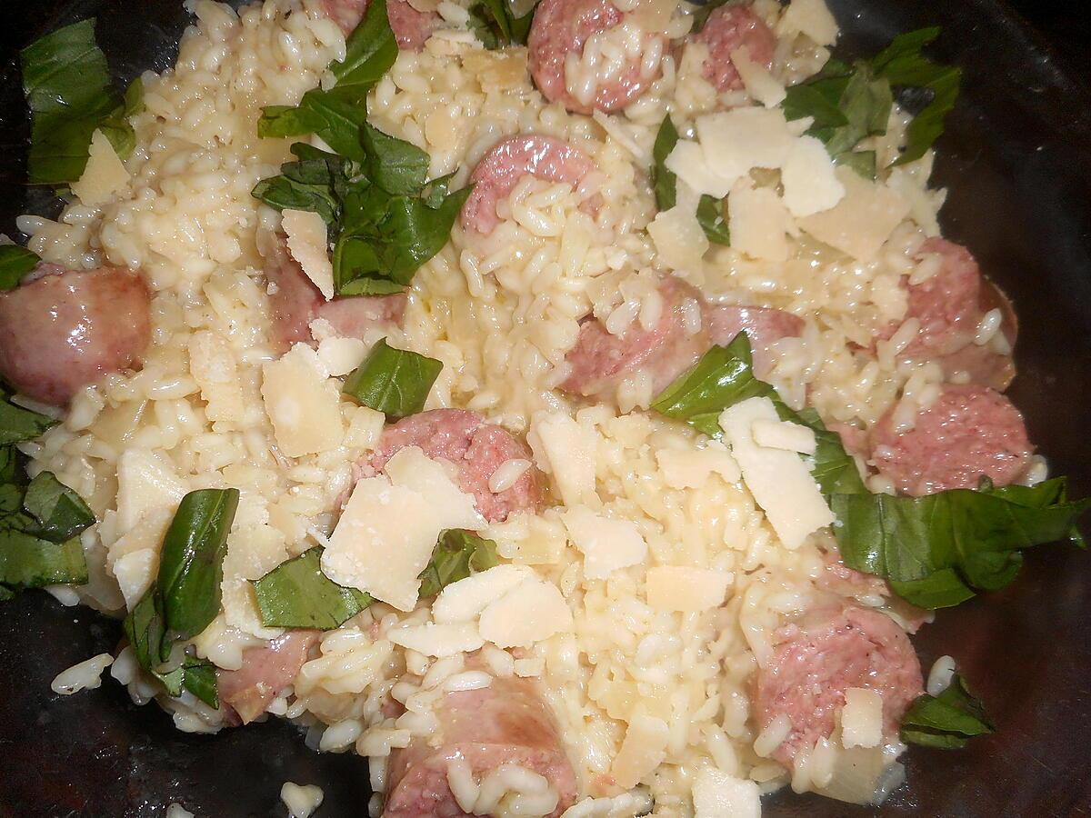 recette Risotto aux saucisses