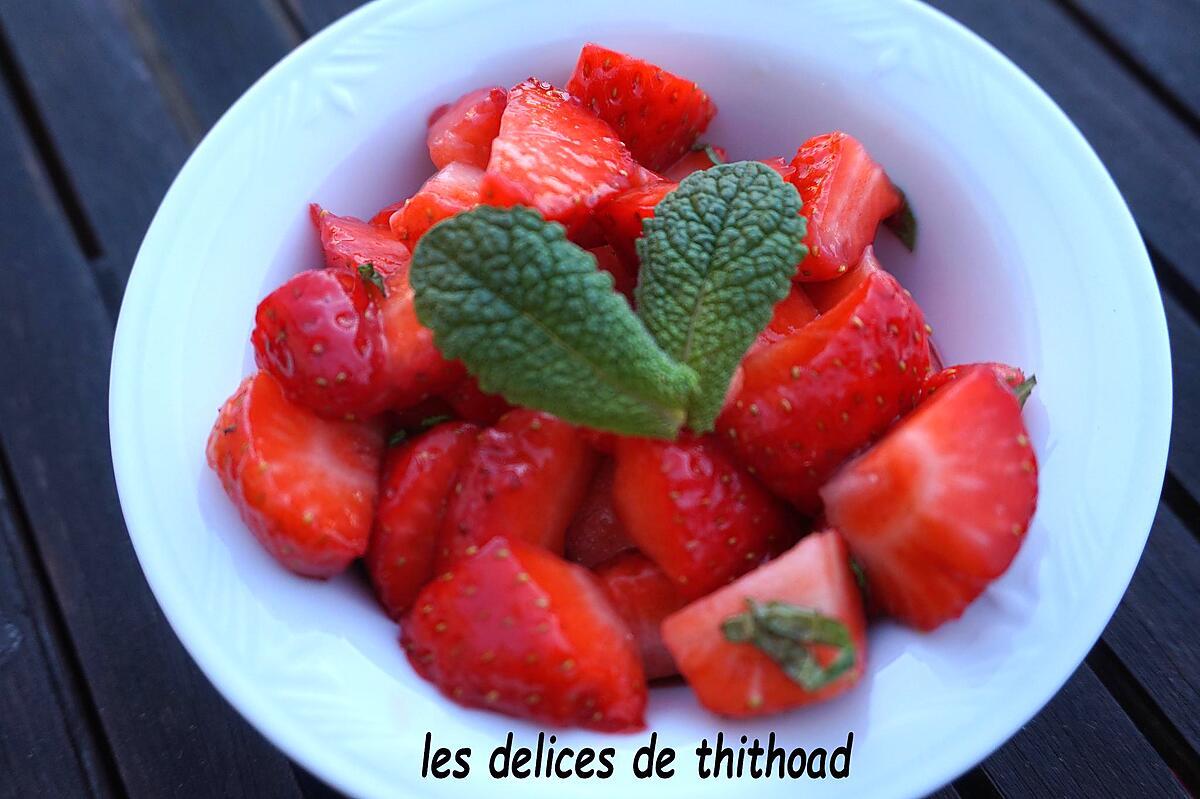 recette salade de fraises, citron et menthe