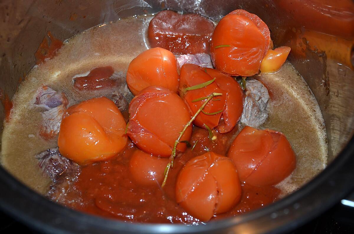 recette Mijoté de paleron de boeuf à la tomate et aux épices