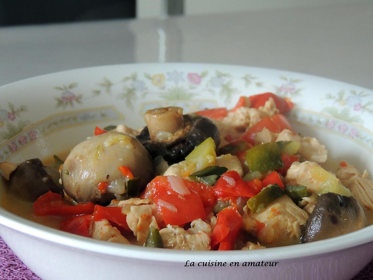 recette Aiguillettes de poulet aux légumes