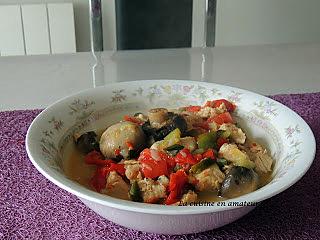 recette Aiguillettes de poulet aux légumes