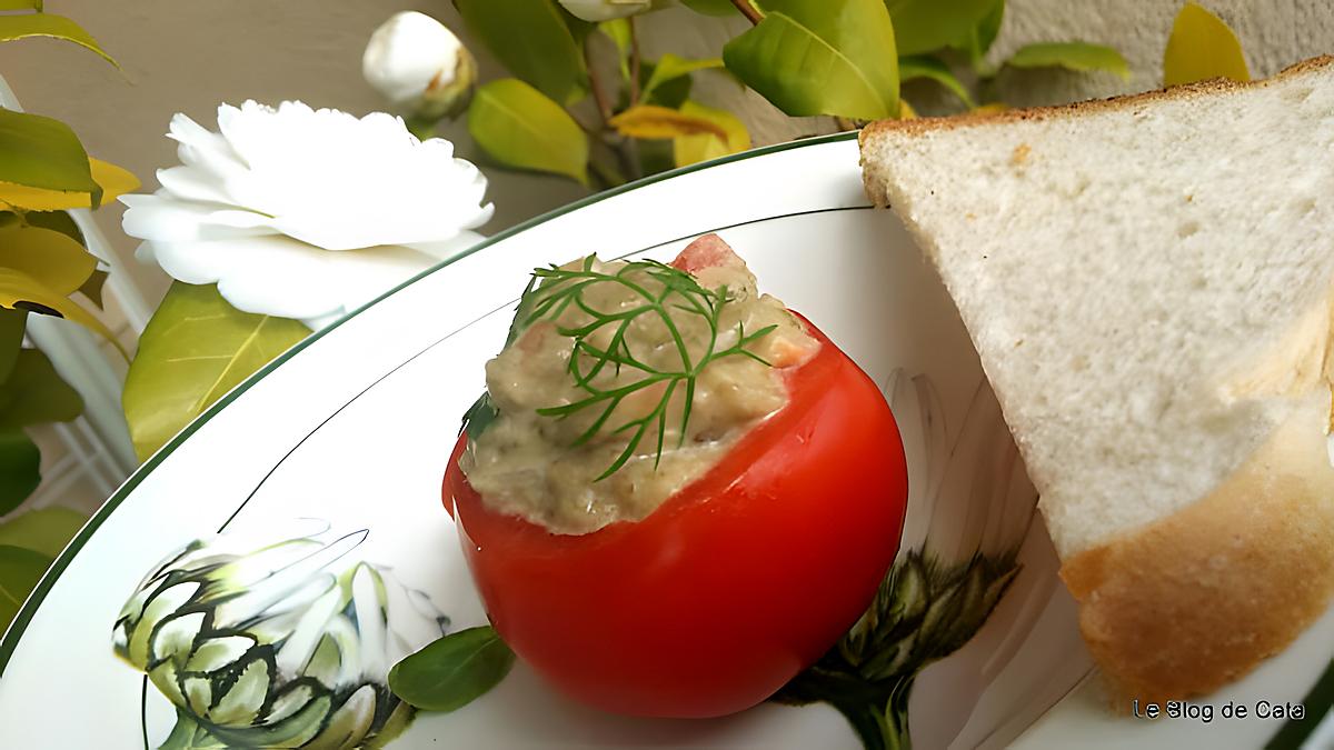 recette Tomates farcies au caviar d'aubergine