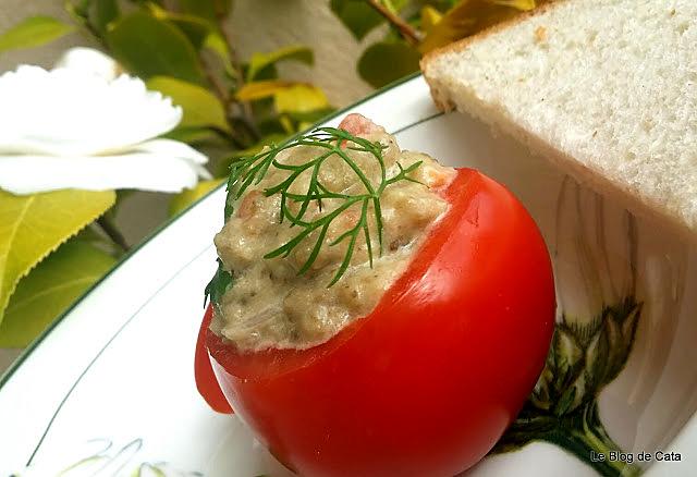 recette Tomates farcies au caviar d'aubergine