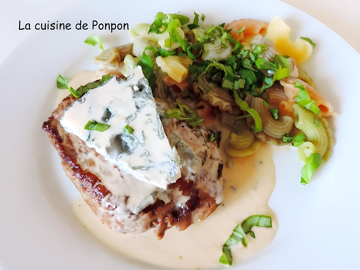 recette Steak parfumé au bleu de chèvre et cuit à basse température