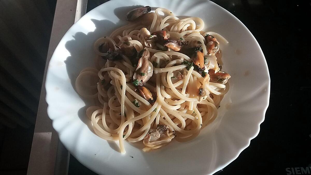 recette Spaghetti aux moules et vongole