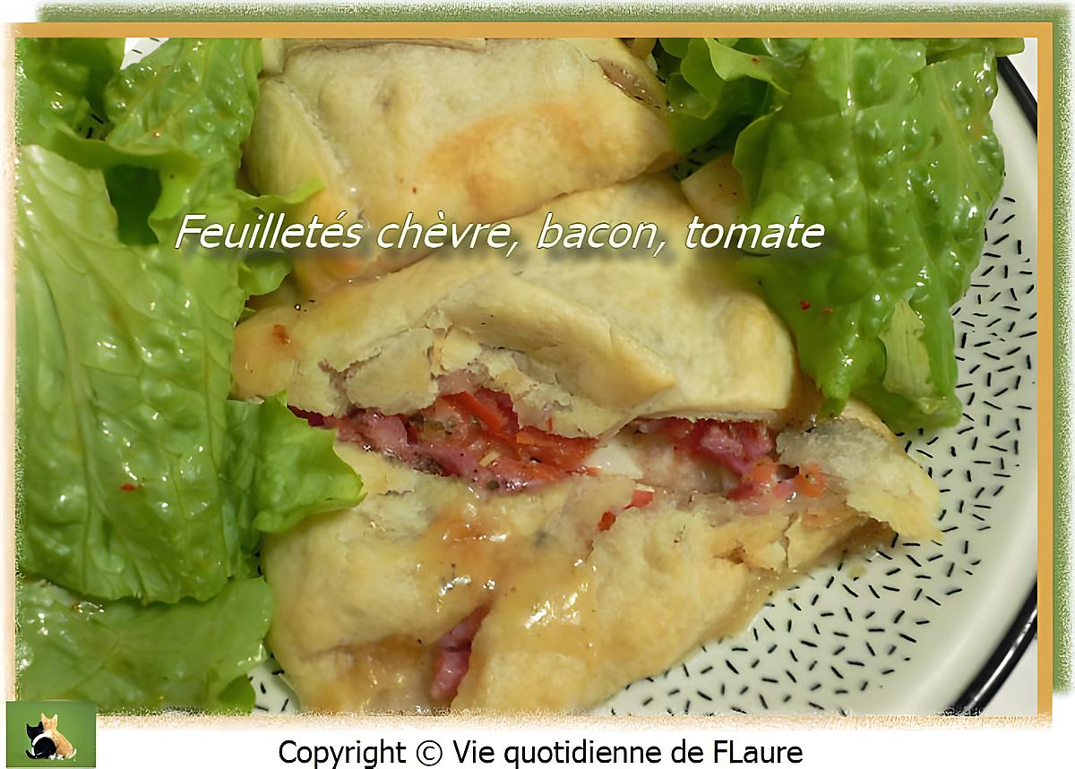 recette Feuilletés chèvre, bacon, tomate