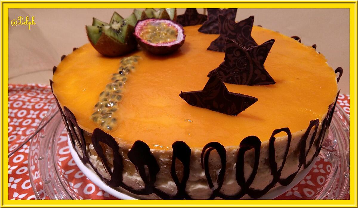 recette Entremet Vanille Passion, brunoise d'Ananas et gelée de mangue