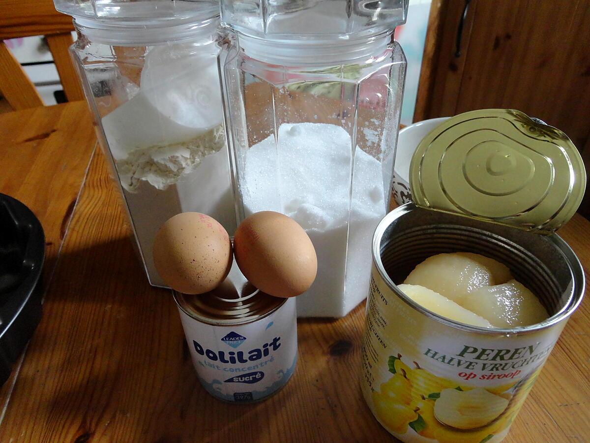 recette flan aux poires et au lait concentré