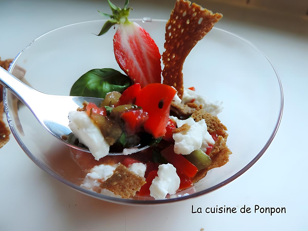 recette Verrine colorée pour une entrée sans gluten