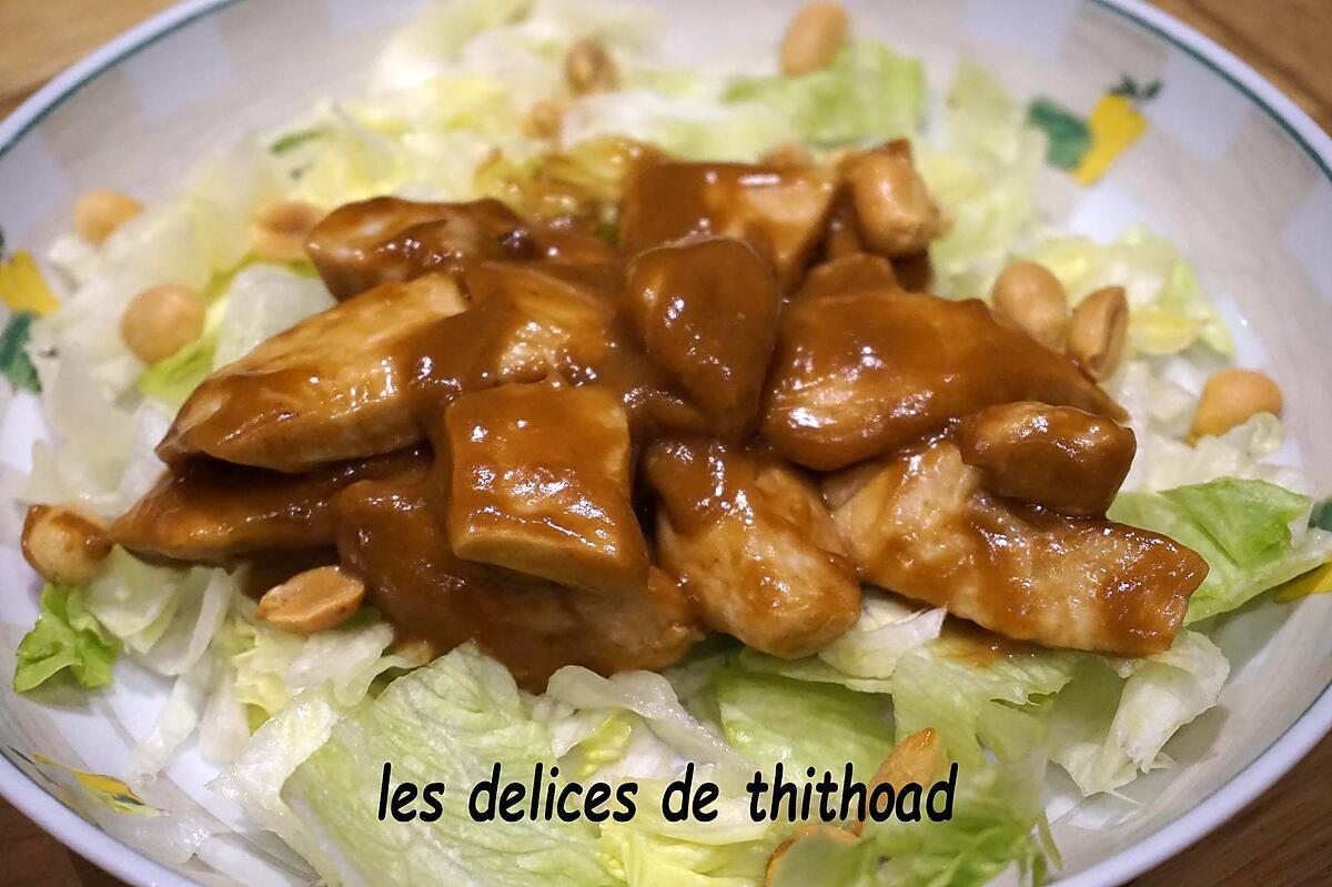 recette salade de poulet aux cacahuètes