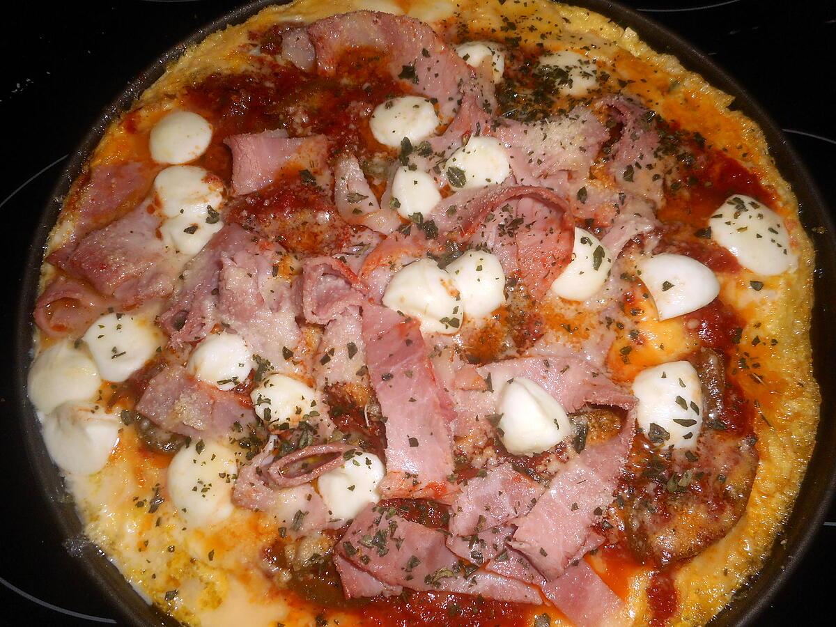 recette Omelette en pizza au jambon