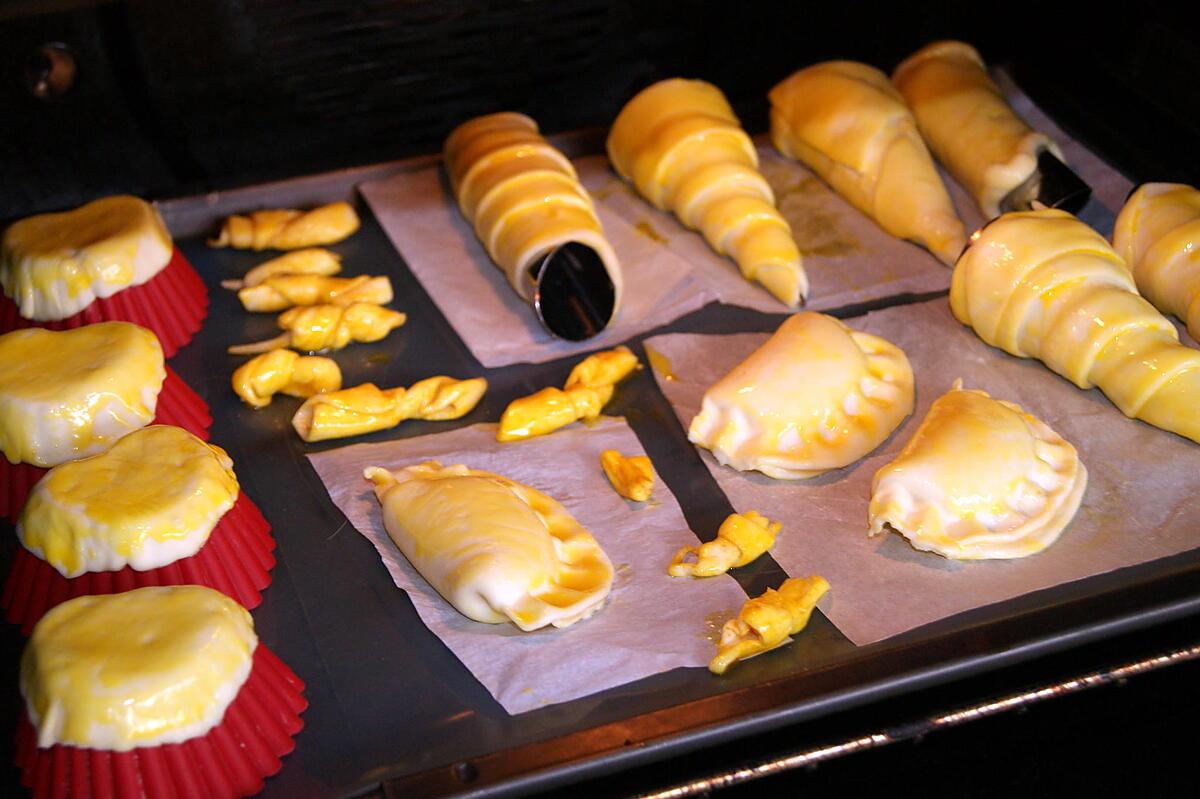 recette Tubes, cornets, mini chaussons et petits nids de pommes