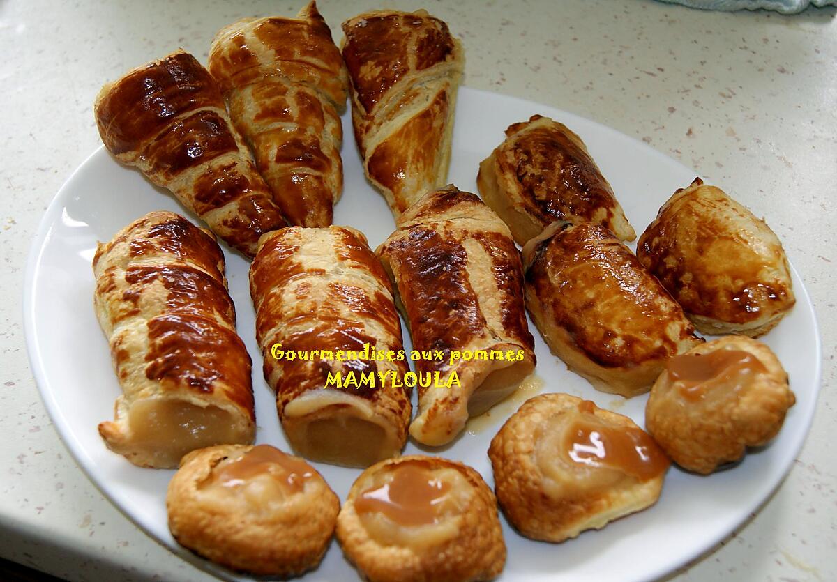 recette Tubes, cornets, mini chaussons et petits nids de pommes