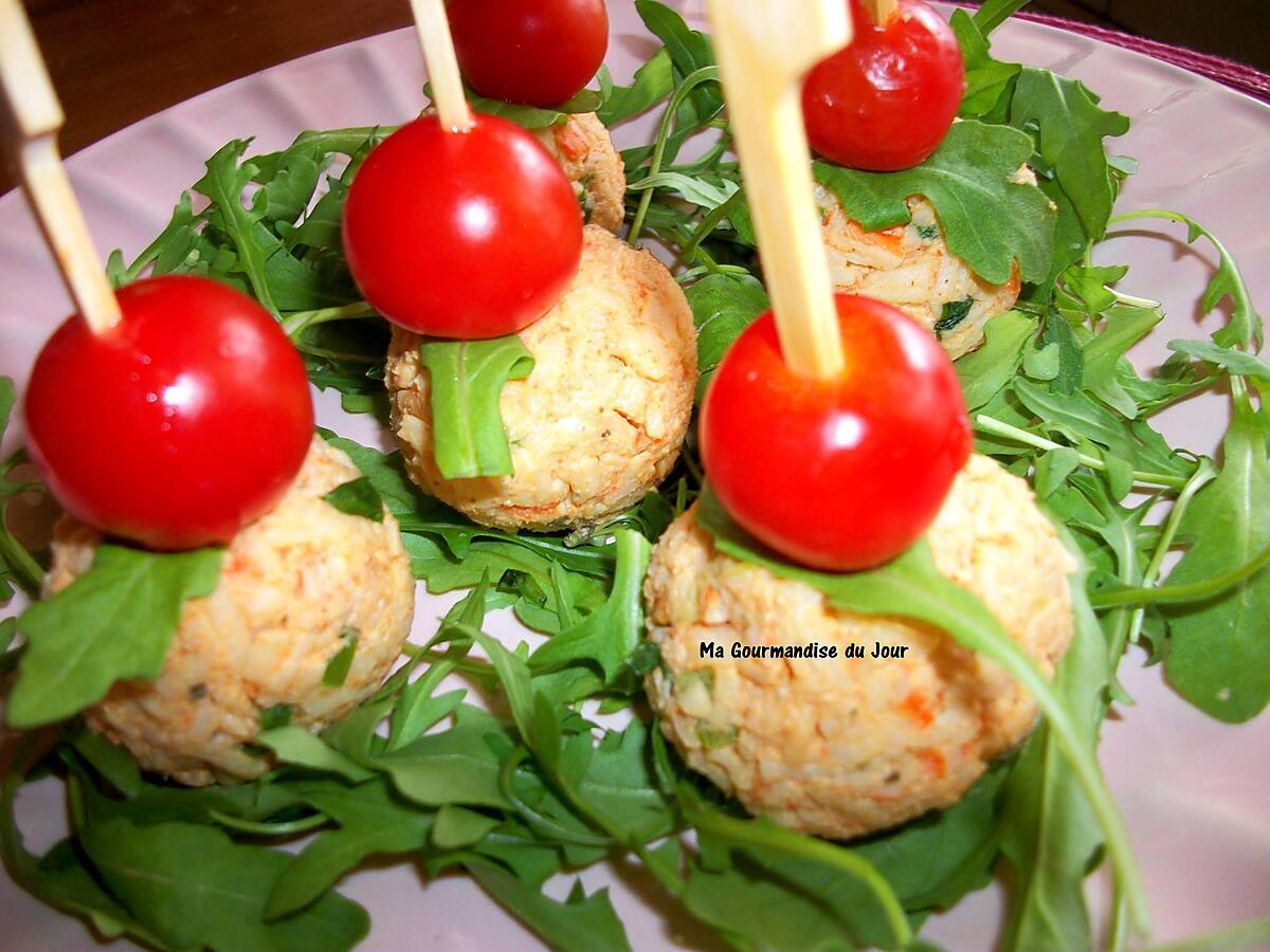 recette BOULE  APÉRITIVE  FROMAGE & SURIMI